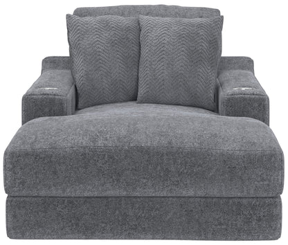 Cozy - Chaise With USB - Hornell Furniture Outlet