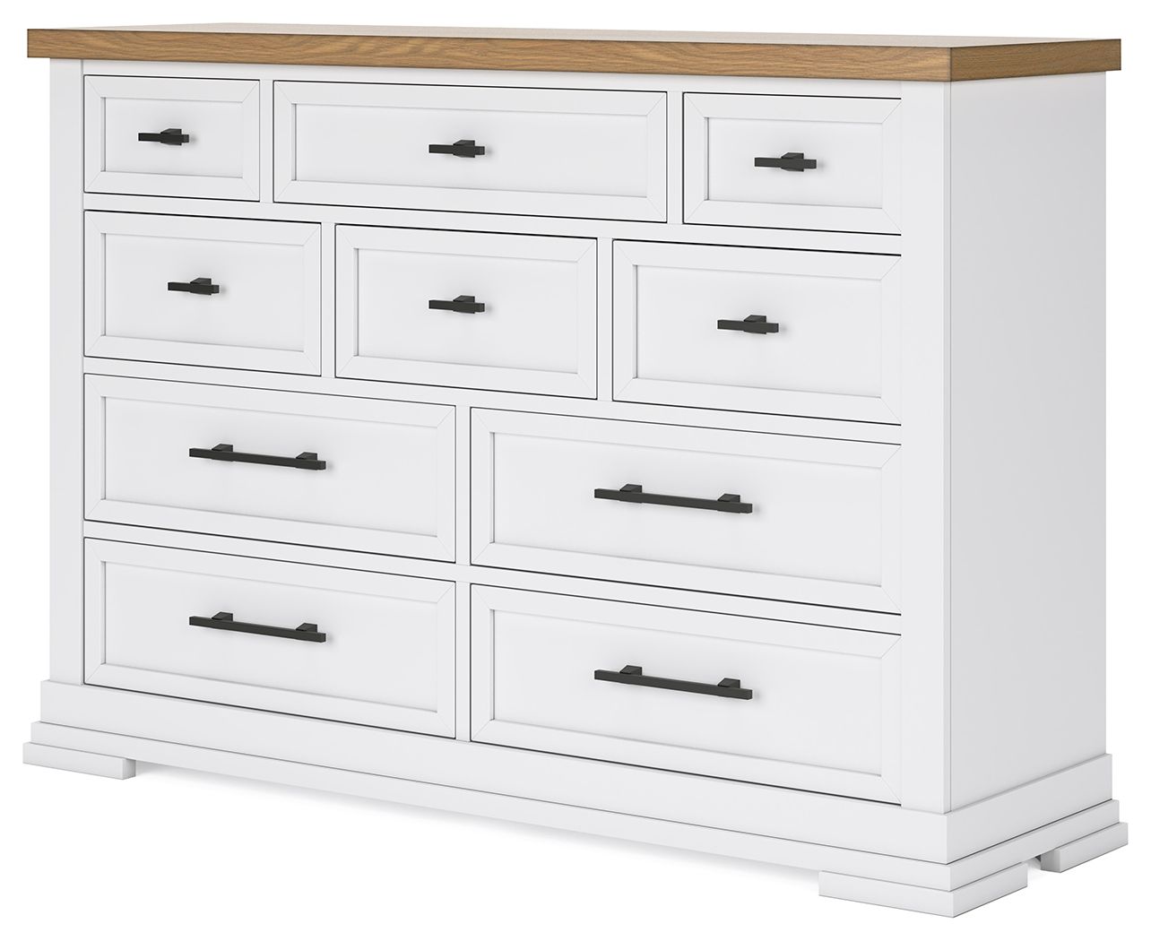 Ashbryn - White / Natural - Dresser - Hornell Furniture Outlet