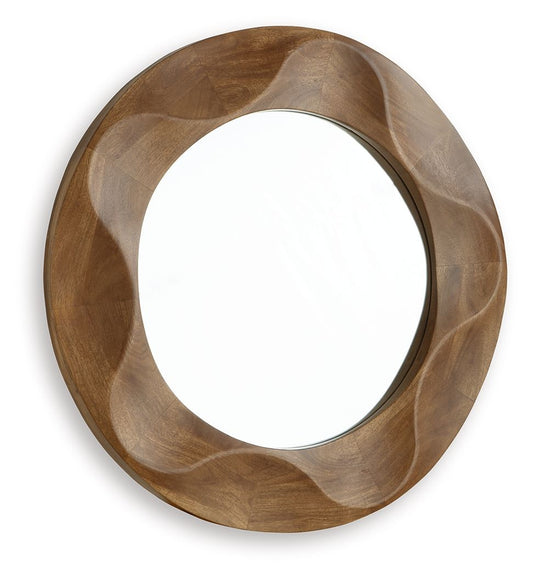 Aajon - Brown - Accent Mirror - Hornell Furniture Outlet
