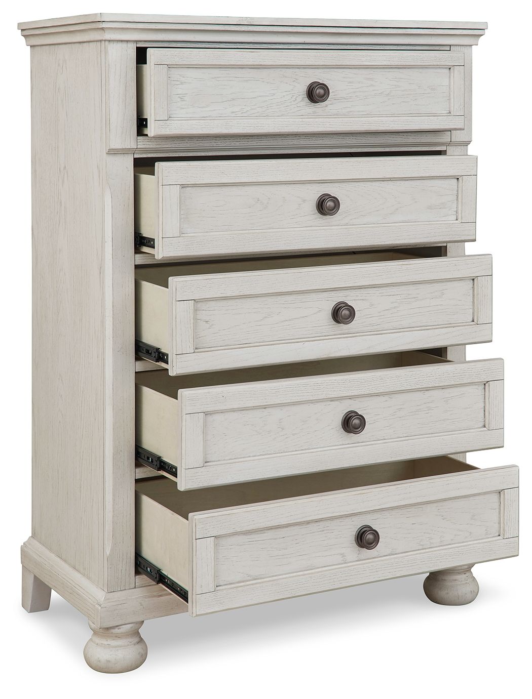 Robbinsdale - Antique White - Five Drawer Chest - Youth - Hornell Furniture Outlet