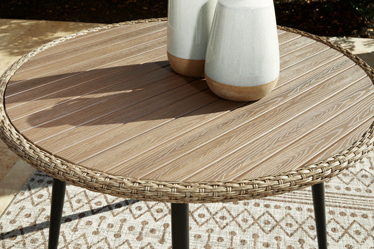 Amaris - Brown / Black - Round Dining Table - Hornell Furniture Outlet