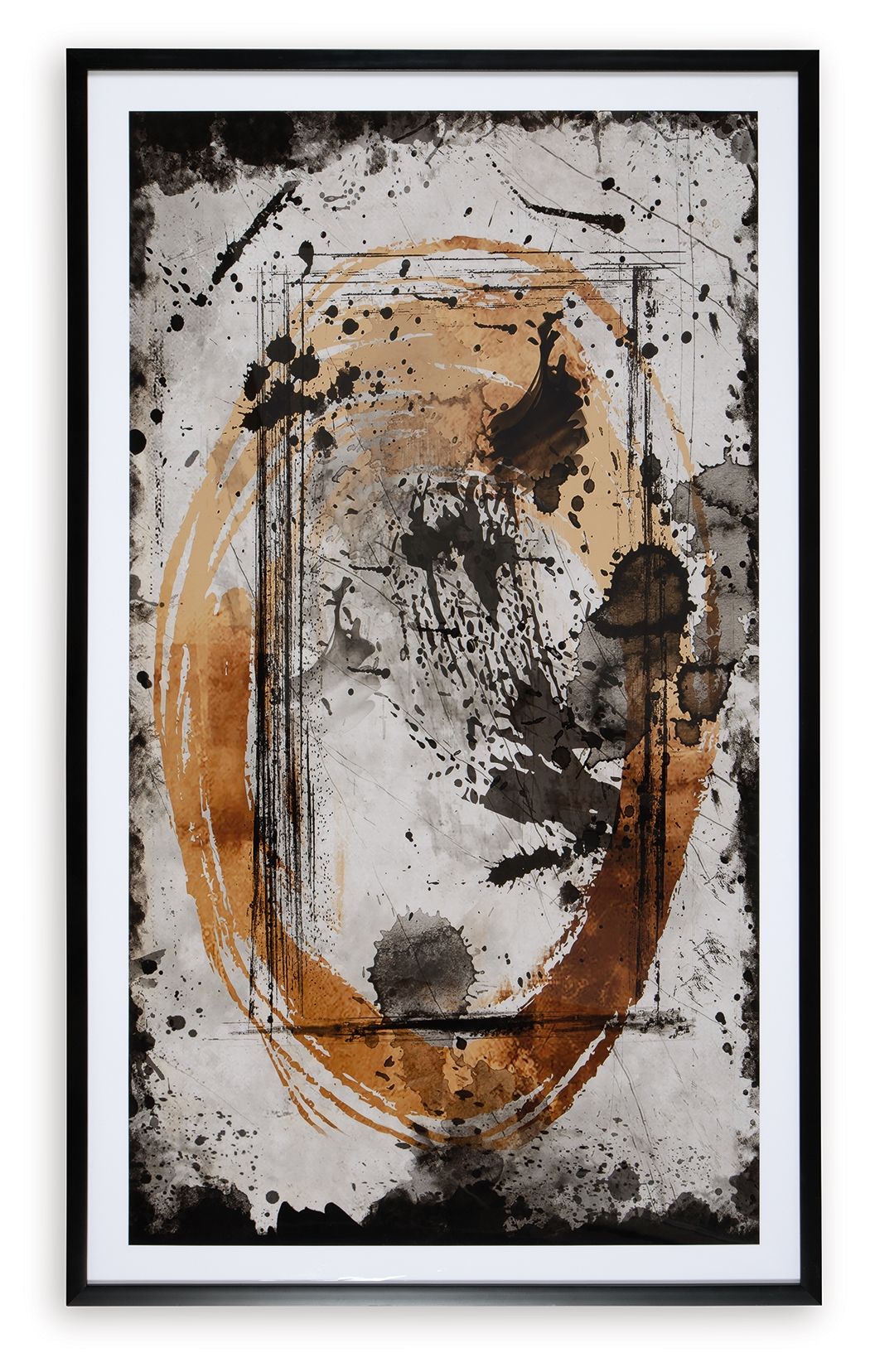 Clefting - Black / Caramel / Tan - Wall Art - Hornell Furniture Outlet