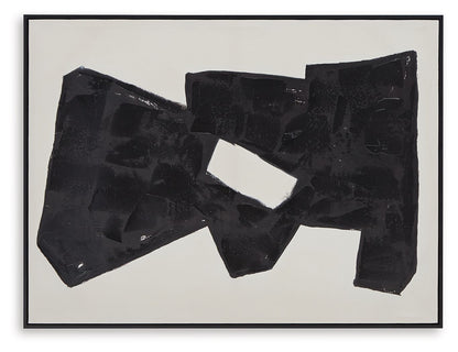 Garviery - Black / Cream - Wall Art - Hornell Furniture Outlet