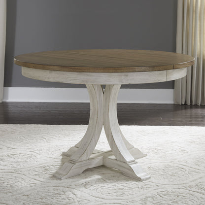 Farmhouse Reimagined - Pedestal Table Set - Hornell Furniture Outlet