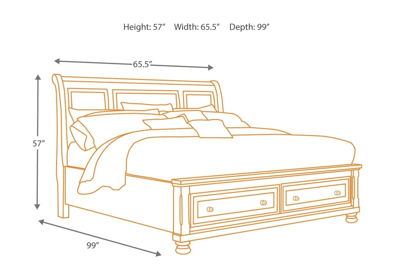 Porter - Sleigh Bedroom Set - Hornell Furniture Outlet