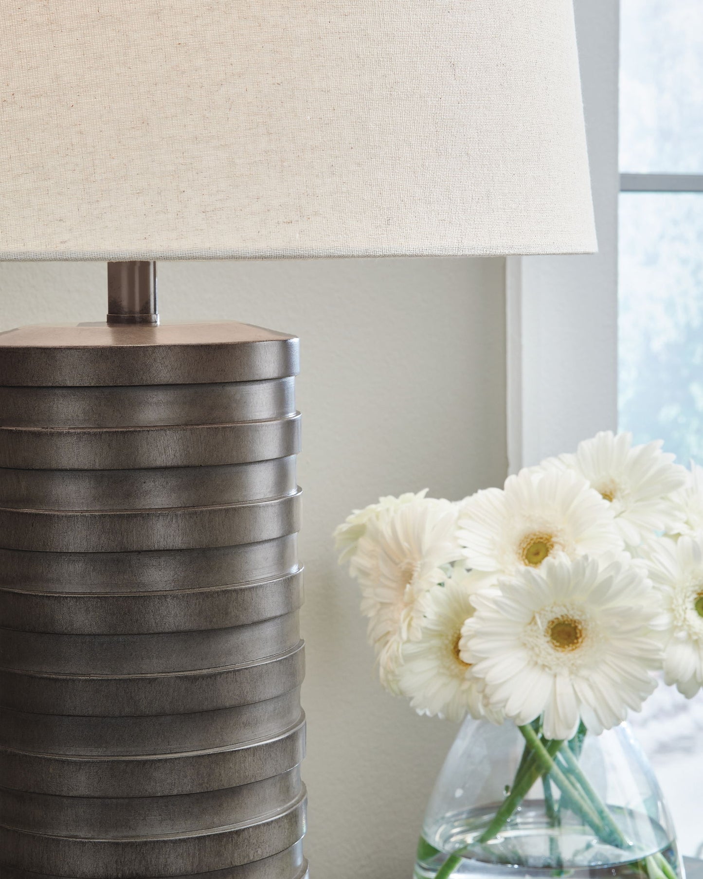 Neilett - Poly Table Lamp (Set of 2) - Antique Brown - Hornell Furniture Outlet