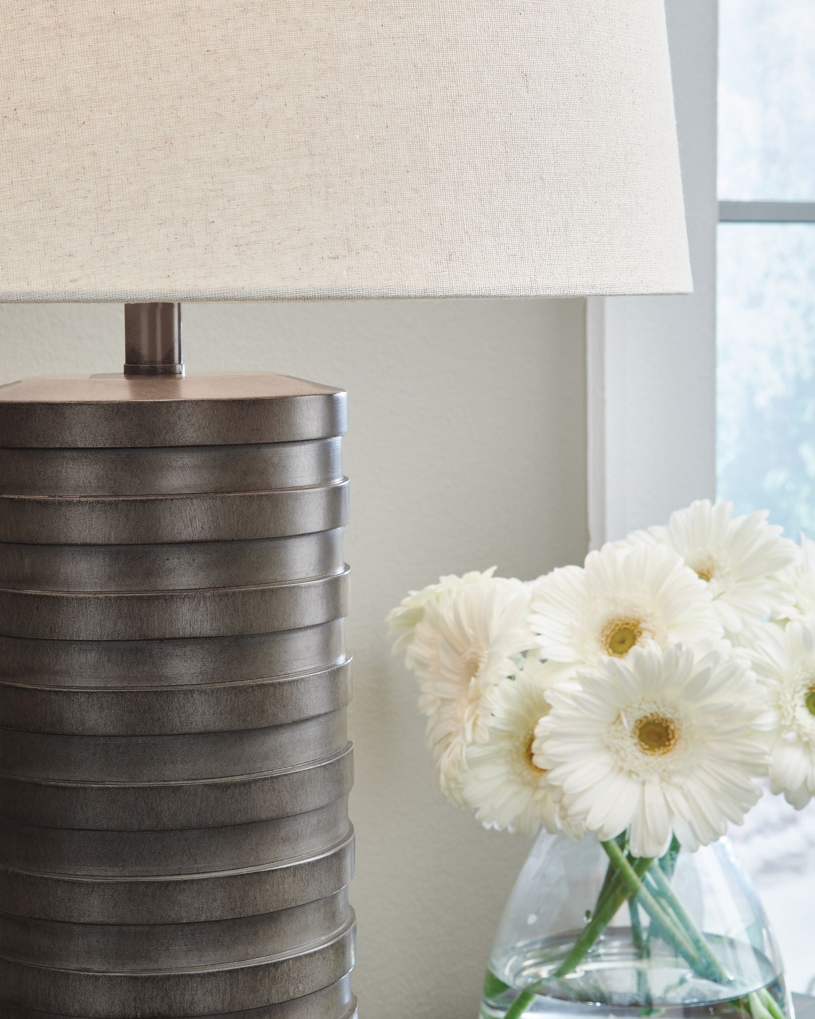 Neilett - Poly Table Lamp (Set of 2) - Antique Brown - Hornell Furniture Outlet