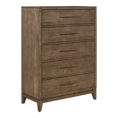 Shaker Lakes - 5 Drawer Chest - Brown - Hornell Furniture Outlet