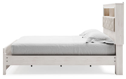 Altyra - White - King Bookcase Panel Bed - Hornell Furniture Outlet