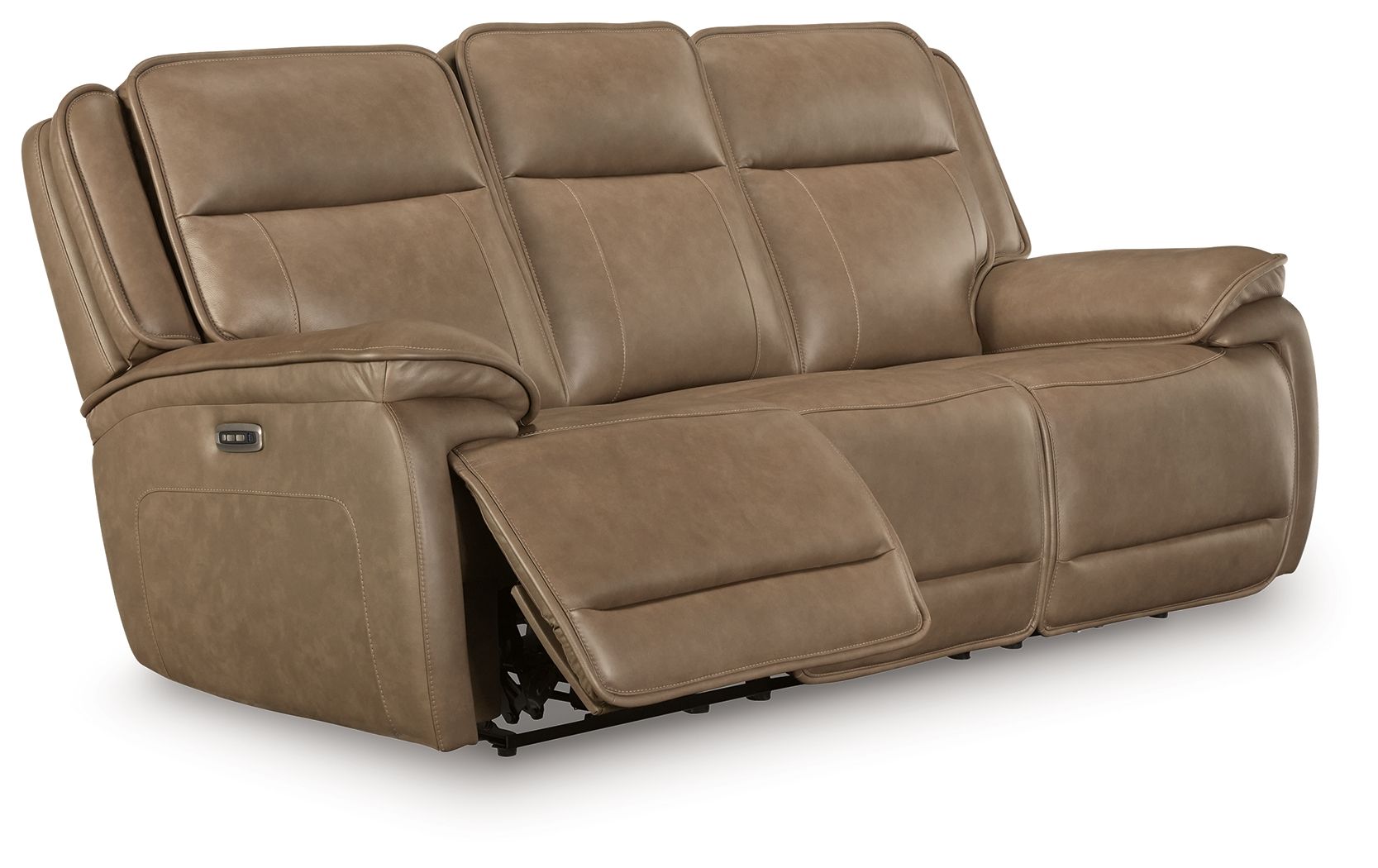 Glencroft - Power Reclining Sofa With Adjustable Headrest - Sahara - Hornell Furniture Outlet