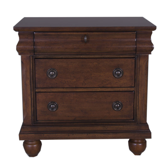 Rustic Traditions - Nightstand - Dark Brown - Hornell Furniture Outlet