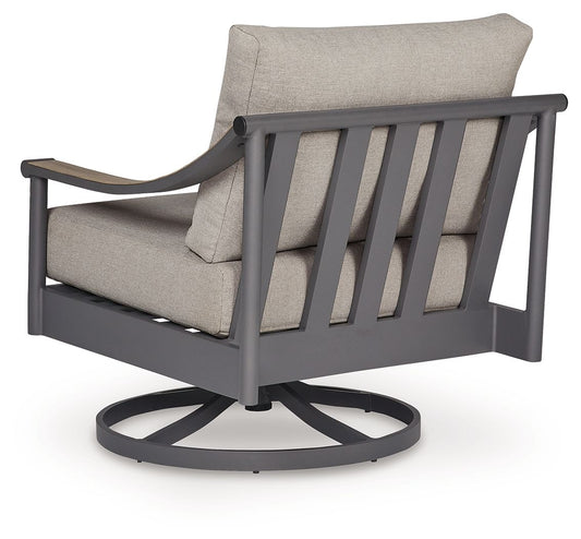 Ocean Beach - Swivel Lounge With Cushion - Gray - Hornell Furniture Outlet