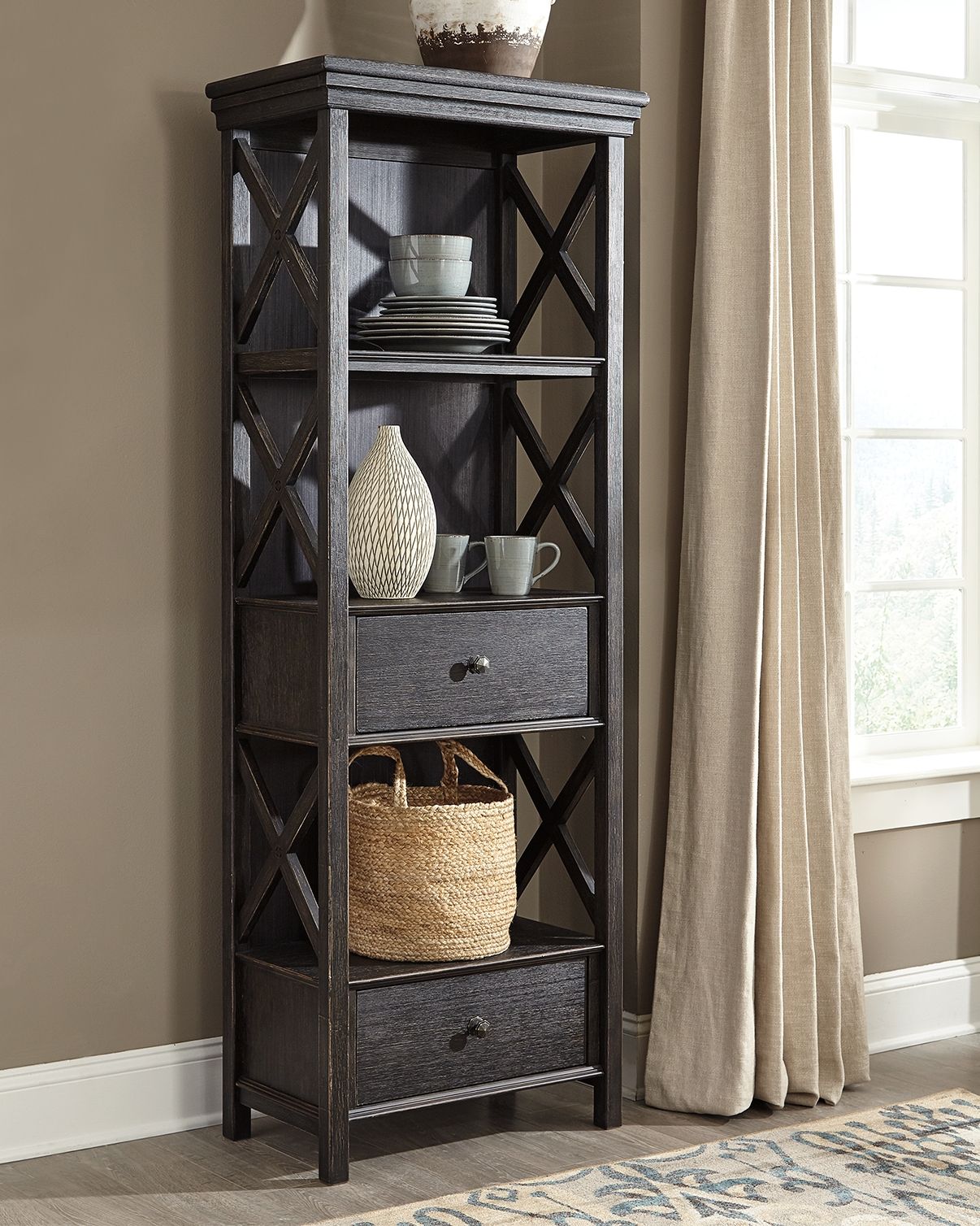 Tyler Creek - Display Cabinet - Hornell Furniture Outlet