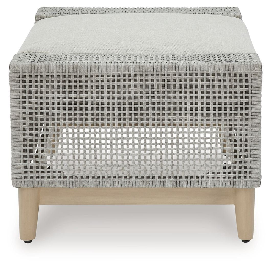 Seton Creek - Gray - Ottoman With Cushion - Hornell Furniture Outlet
