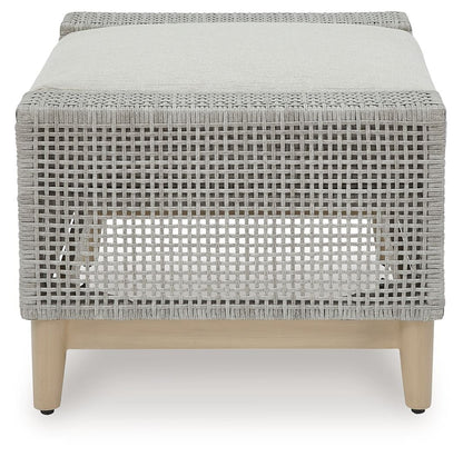 Seton Creek - Gray - Ottoman With Cushion - Hornell Furniture Outlet