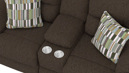 Lenny - Power Lay Flat Reclining Console Loveseat - Hornell Furniture Outlet