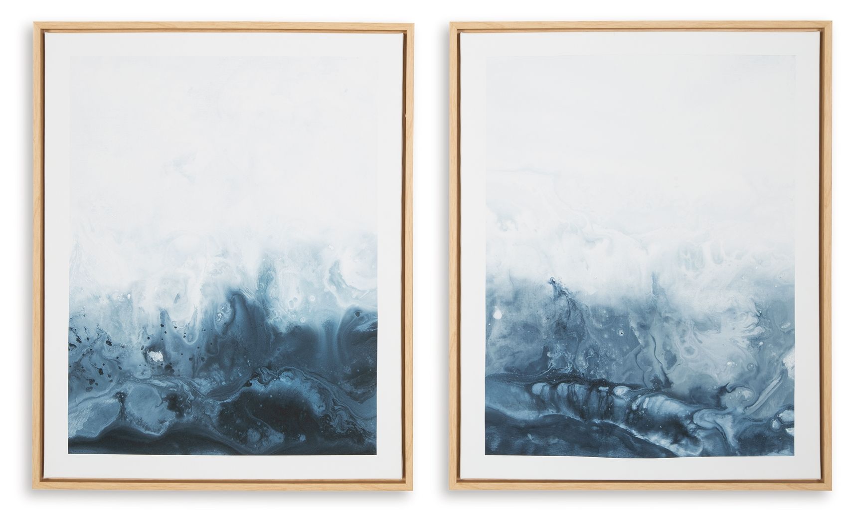 Holport - Blue / White - Wall Art Set (Set of 2) - Hornell Furniture Outlet