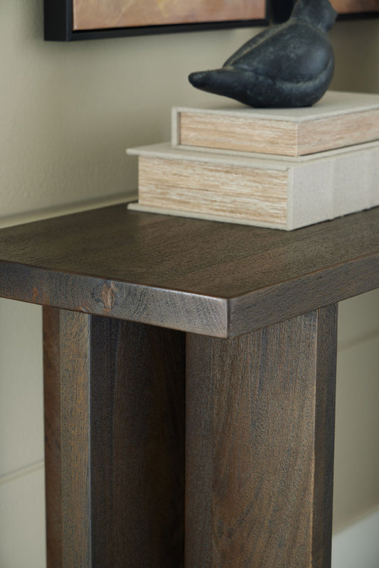 Jalenry - Grayish Brown - Console Sofa Table - Hornell Furniture Outlet