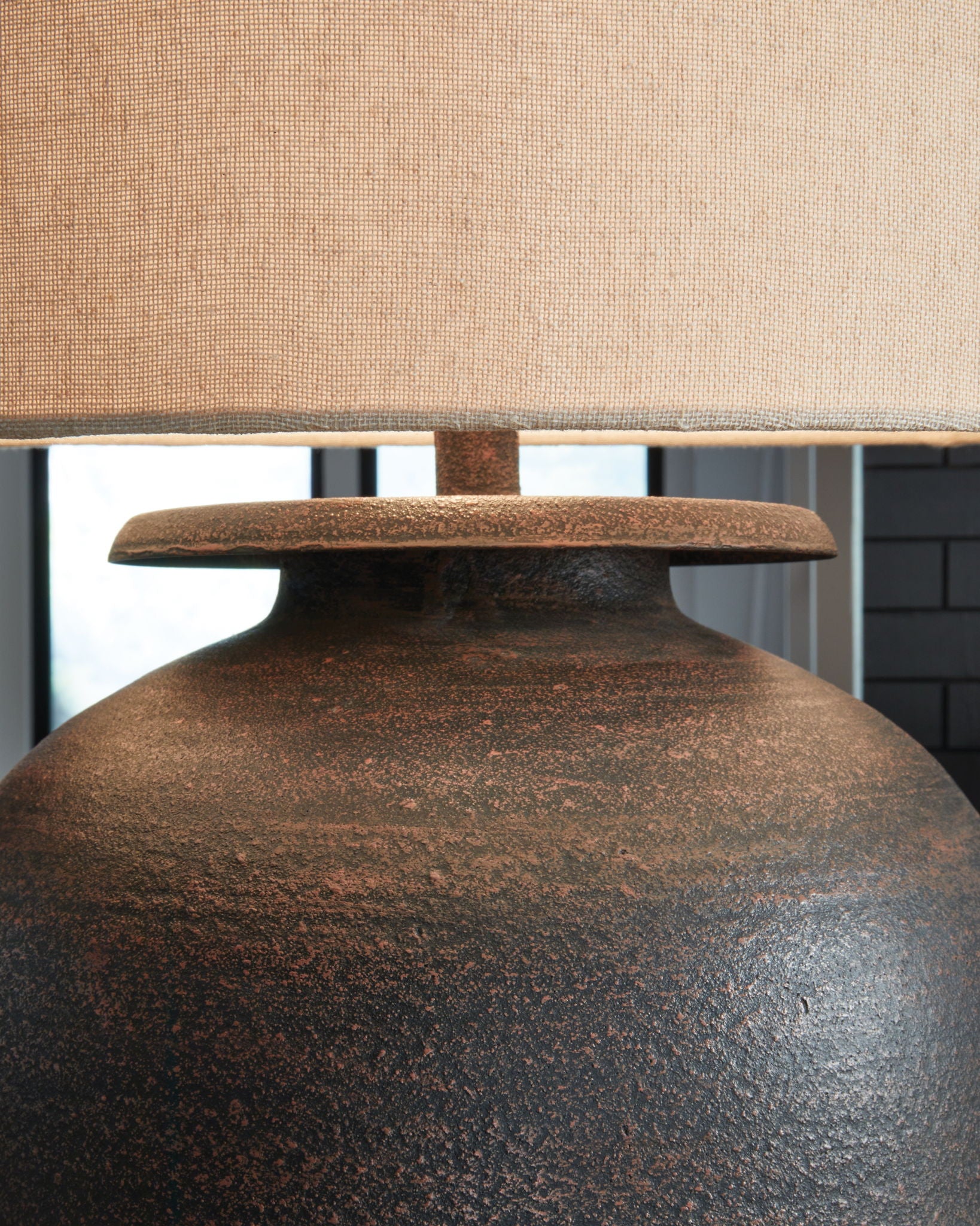 Carlenbury - Antique Brown - Metal Table Lamp - Hornell Furniture Outlet
