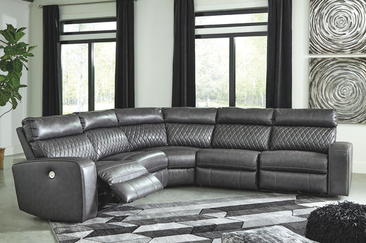 Samperstone - Power Reclining Sectional - Hornell Furniture Outlet