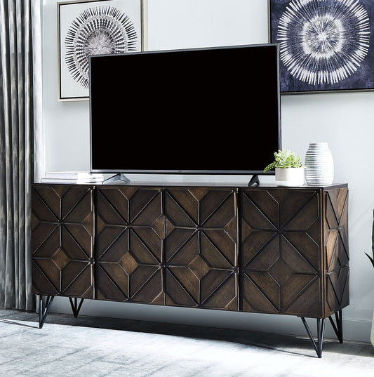 Chasinfield - Dark Brown - Extra Large TV Stand - Hornell Furniture Outlet