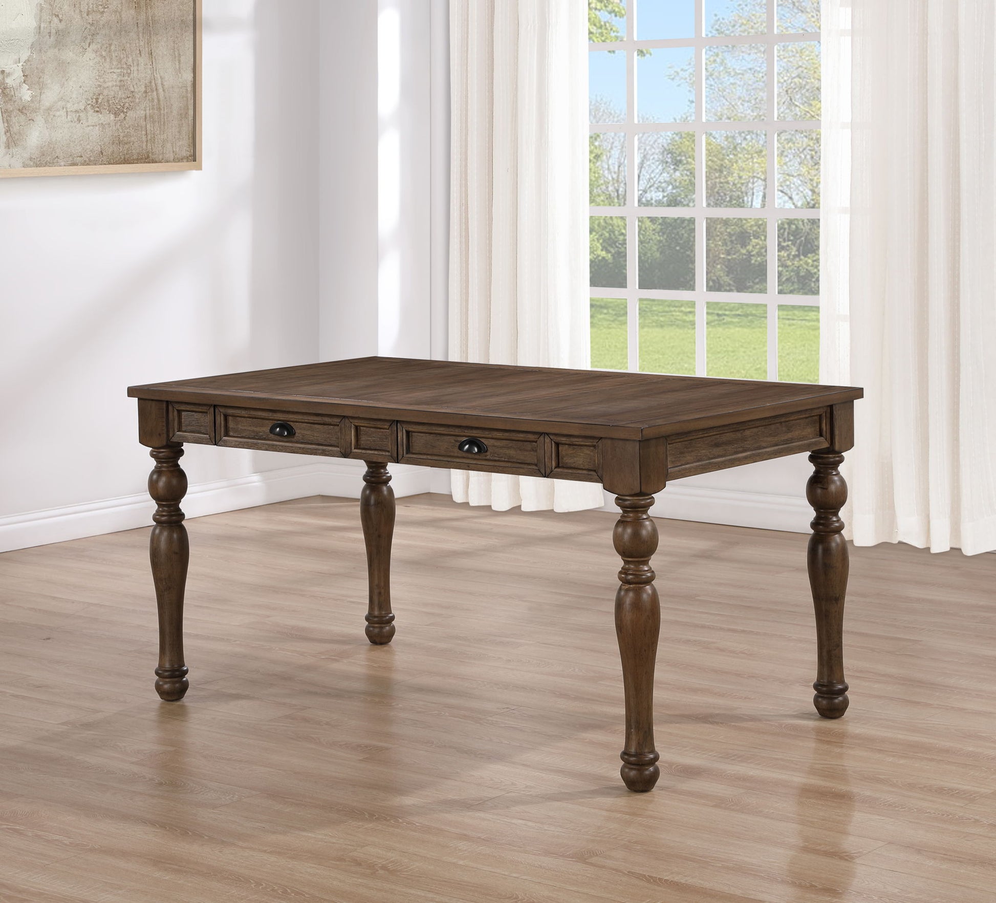 Joanna - 4 Drawer Dining Table - Brown - Hornell Furniture Outlet