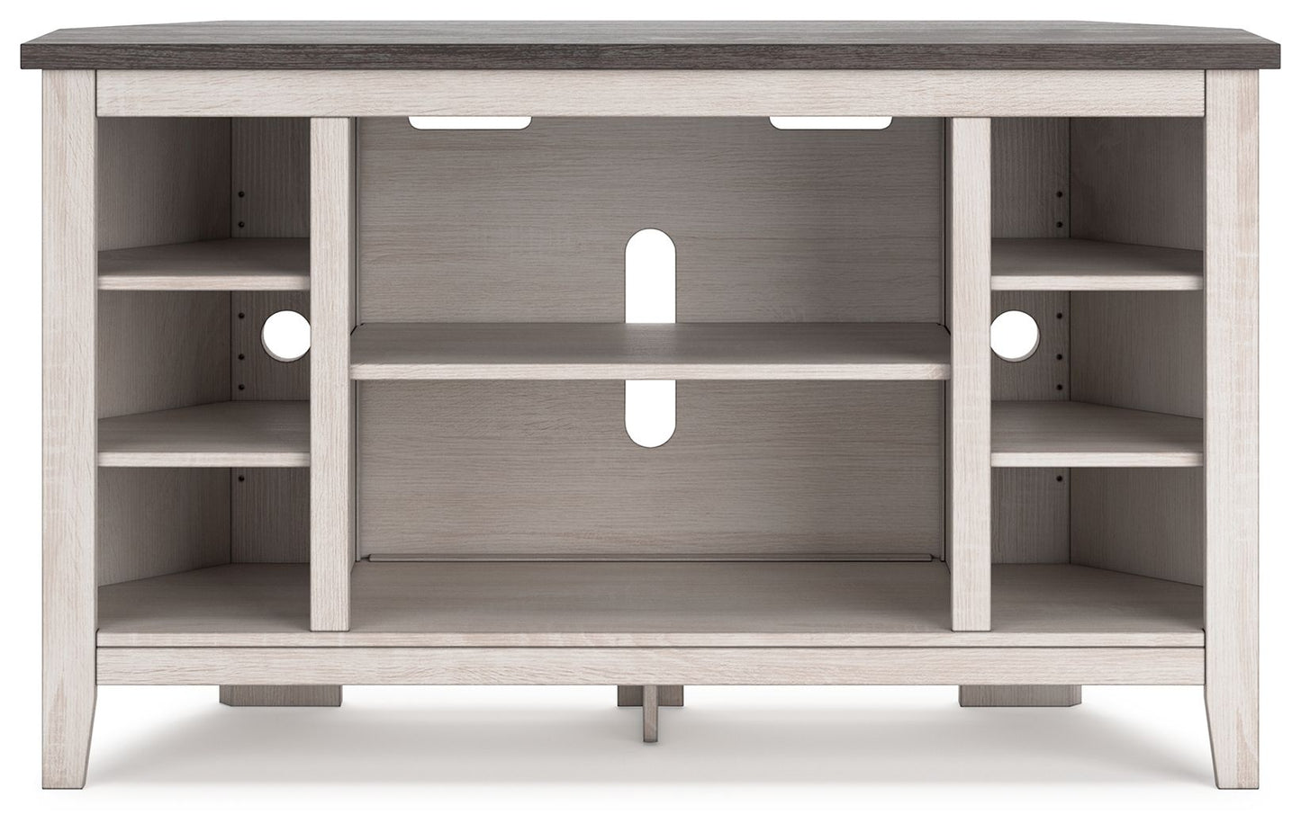 Dorrinson - Two - tone - Corner TV Stand/Fireplace OPT - Hornell Furniture Outlet
