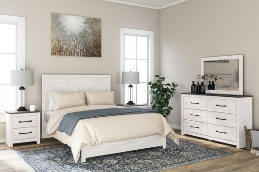 Gerridan - White / Gray - Two Drawer Night Stand - Hornell Furniture Outlet
