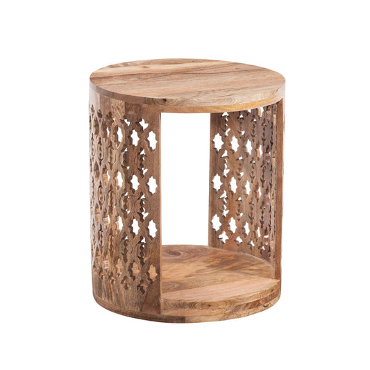 Brinley - Round End Table - Light Brown - Hornell Furniture Outlet