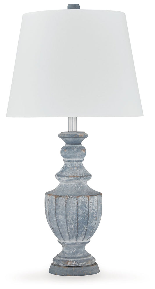 Cylerick - Antique Blue - Terracotta Table Lamp - Hornell Furniture Outlet