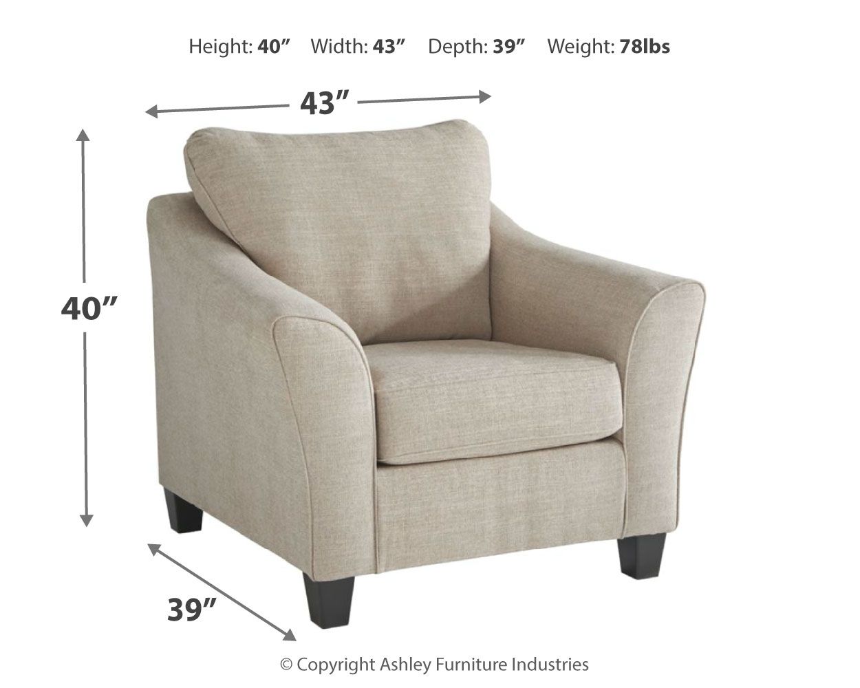 Abney - Driftwood - Chair - Hornell Furniture Outlet
