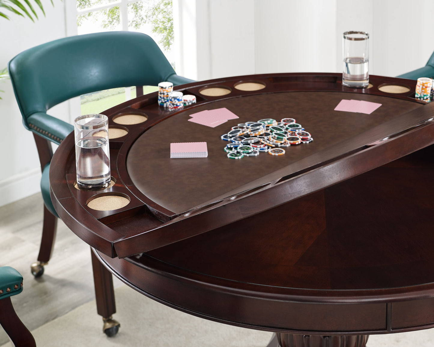 Tournament - Dining and Game Table - Dark Brown - Hornell Furniture Outlet