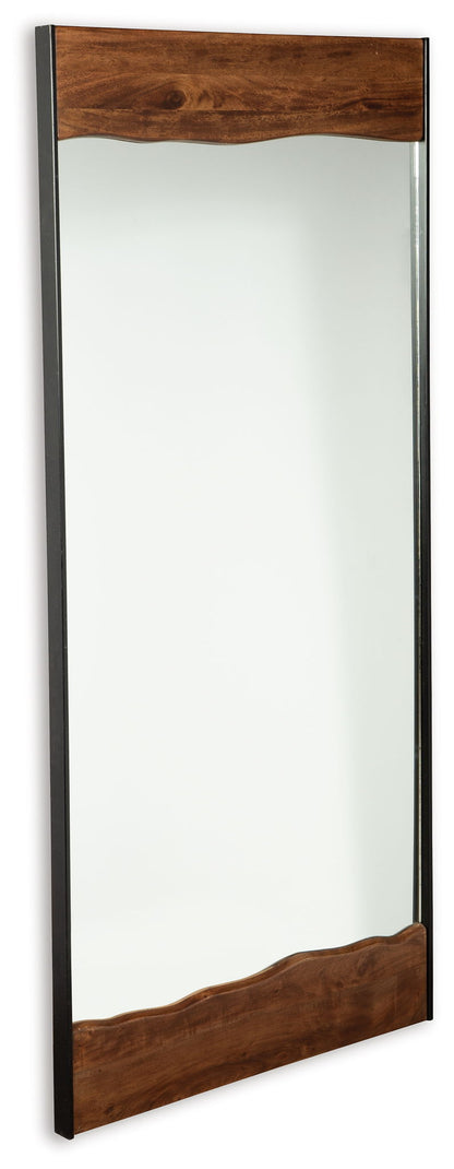 Panchali - Floor Mirror - Brown / Black - Hornell Furniture Outlet