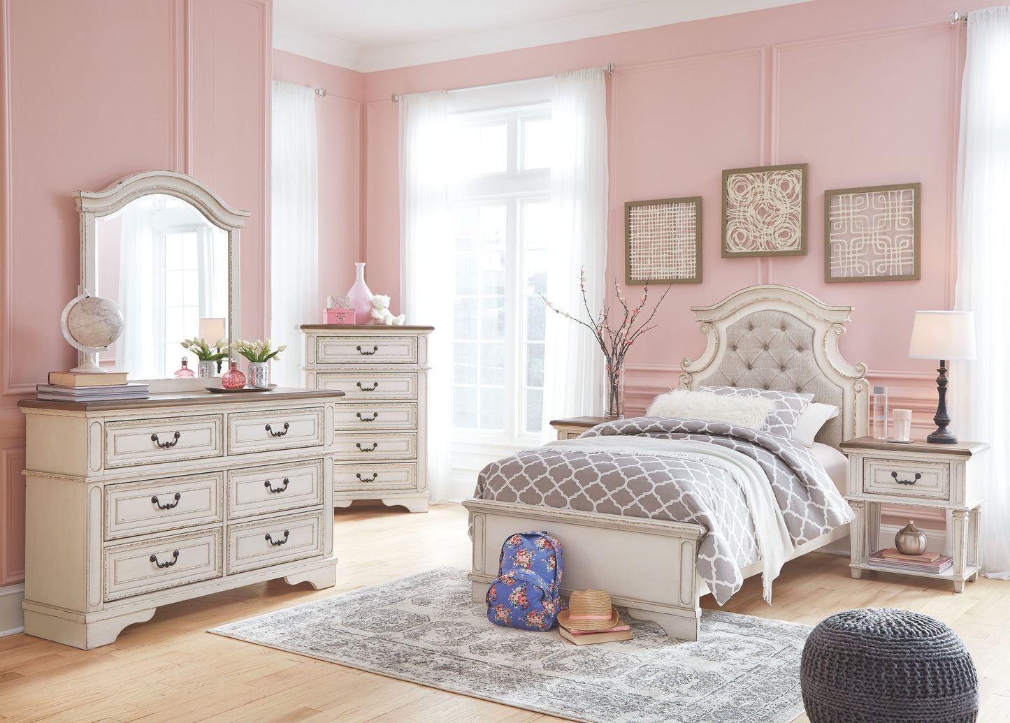 Realyn - Chipped White - Chest - Hornell Furniture Outlet