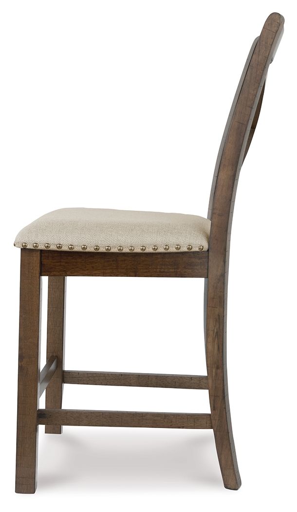 Moriville - Beige - Upholstered Barstool (Set of 2) - Hornell Furniture Outlet