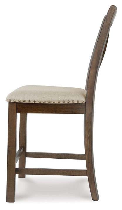 Moriville - Beige - Upholstered Barstool (Set of 2) - Hornell Furniture Outlet