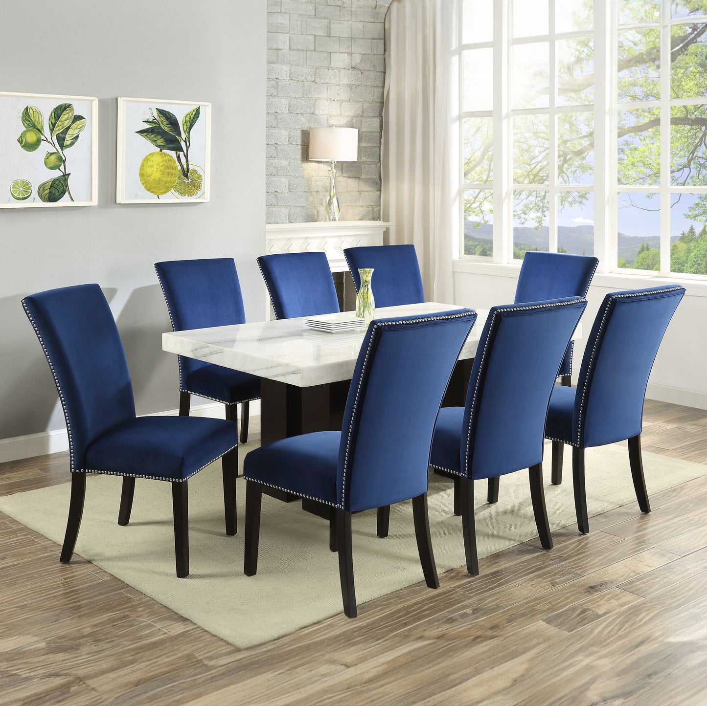 Camila - Rectangular Dining Set - White Top - Hornell Furniture Outlet
