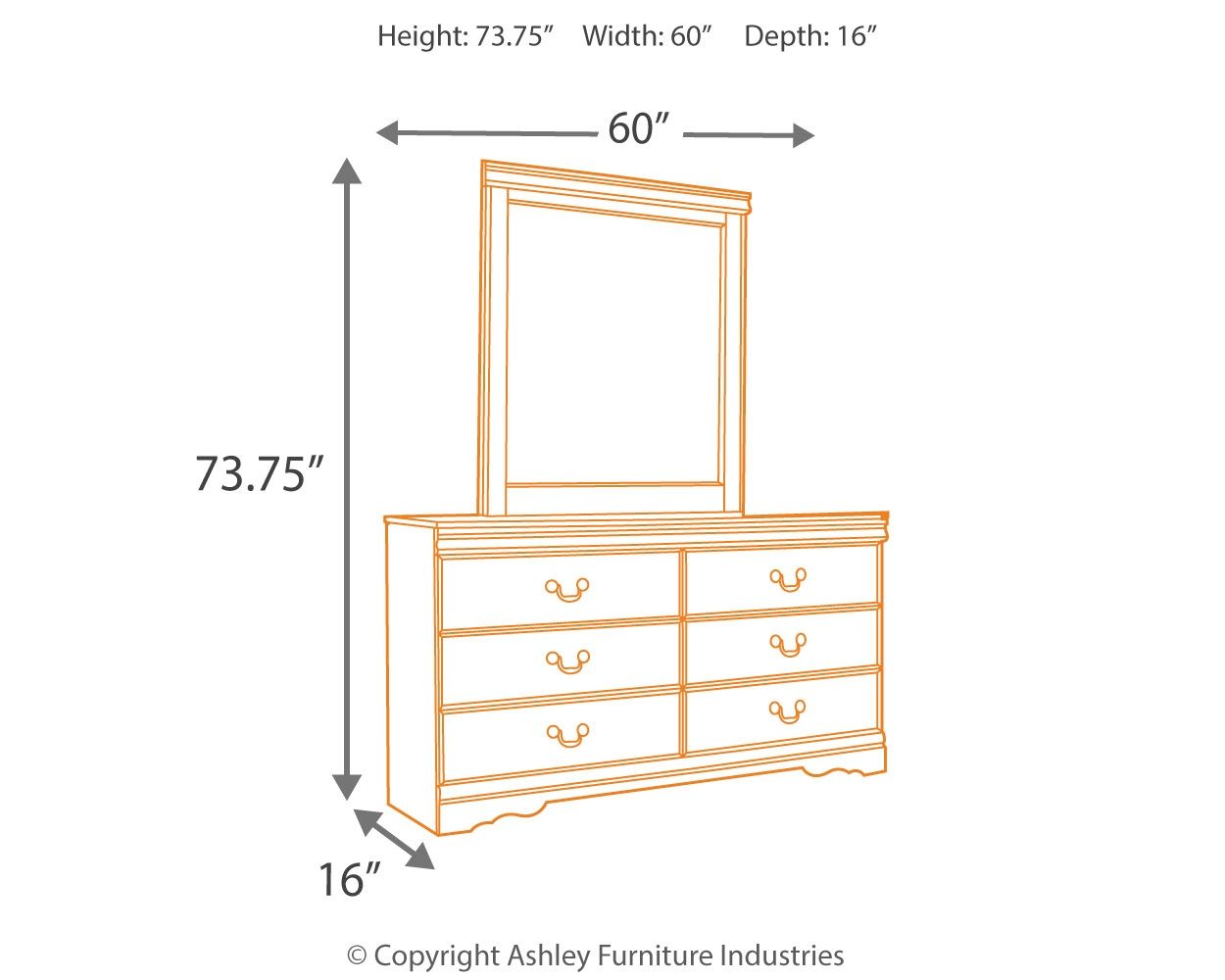 Huey Vineyard - Black - Dresser, Mirror - Hornell Furniture Outlet