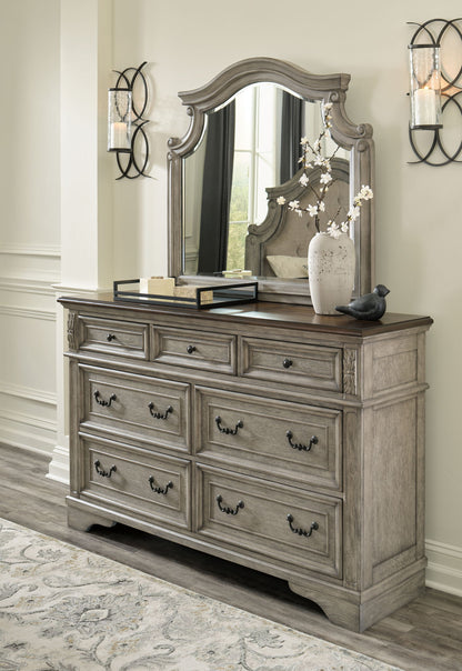 Lodenbay - Antique Gray - Dresser, Mirror - Hornell Furniture Outlet