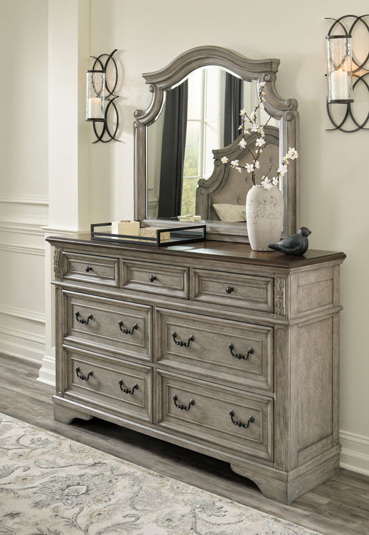 Lodenbay - Antique Gray - Dresser, Mirror - Hornell Furniture Outlet