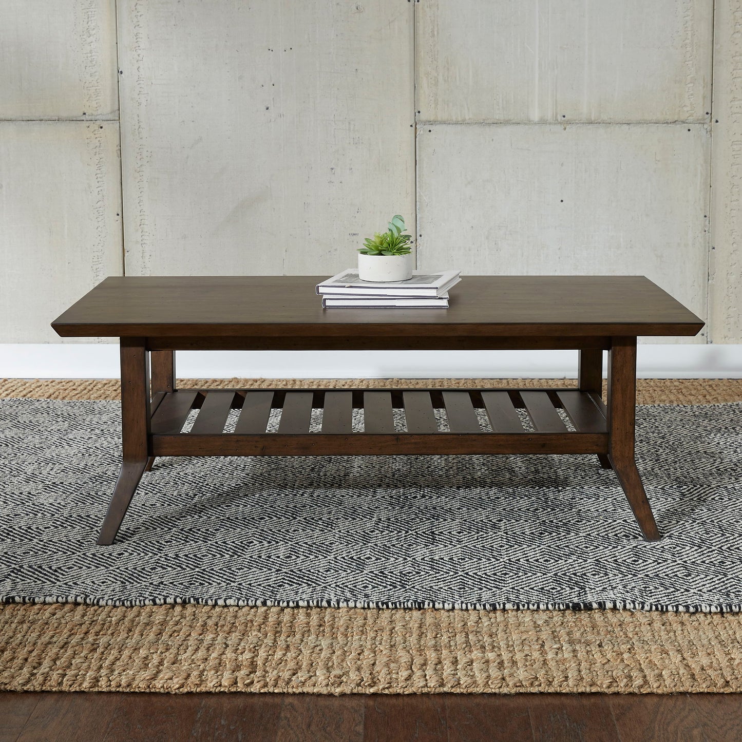 Ventura Blvd - Rectangular Cocktail Table - Dark Brown - Hornell Furniture Outlet