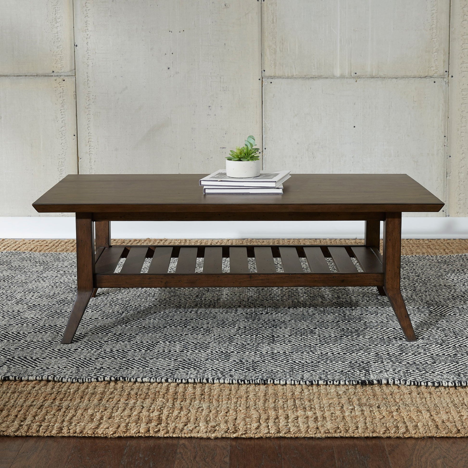 Ventura Blvd - Rectangular Cocktail Table - Dark Brown - Hornell Furniture Outlet