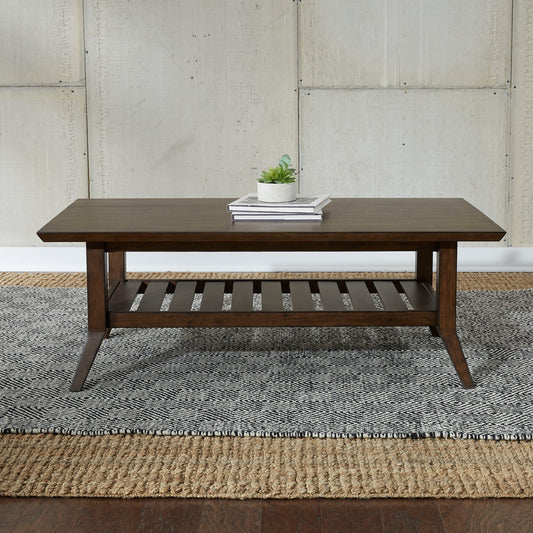 Ventura Blvd - Rectangular Cocktail Table - Dark Brown - Hornell Furniture Outlet