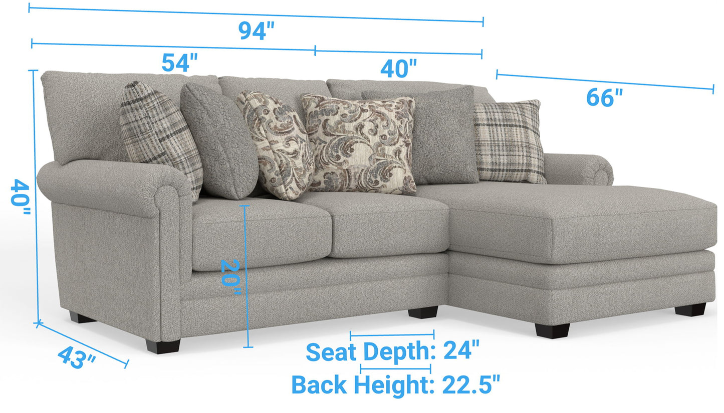 Livingston - Sectional With Comfort Coil Seating And Accent Pillows Included - Hornell Furniture Outlet