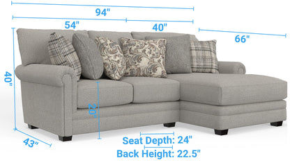 Livingston - Sectional With Comfort Coil Seating And Accent Pillows Included - Hornell Furniture Outlet