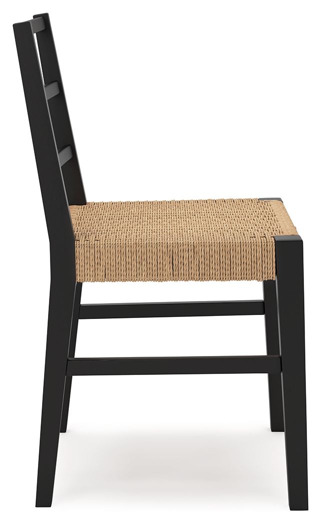 Isanti - Light Brown / Black - Dining Room Side Chair (Set of 2) - Hornell Furniture Outlet