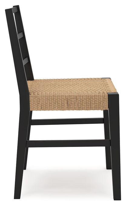 Isanti - Light Brown / Black - Dining Room Side Chair (Set of 2) - Hornell Furniture Outlet