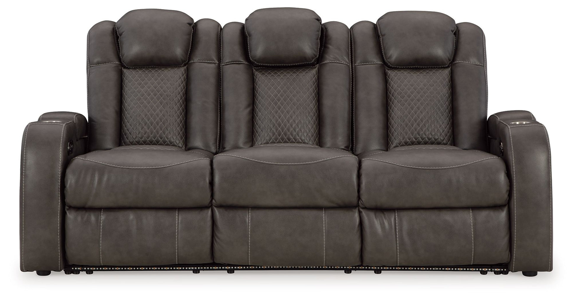 Fyne - dyme - Power Reclining Sofa With Adj Headrest - Hornell Furniture Outlet