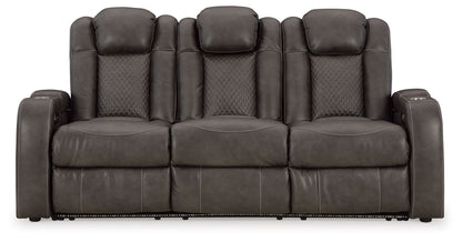 Fyne - dyme - Power Reclining Sofa With Adj Headrest - Hornell Furniture Outlet