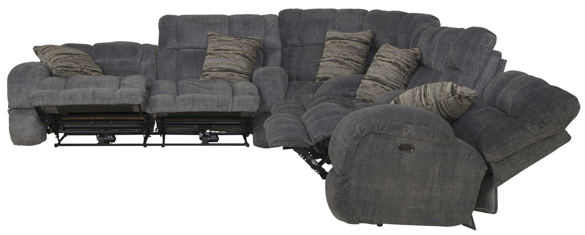 Ashland - Reclining Sectional With 4 Lay Flat Reclining Seats - Hornell Furniture Outlet